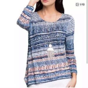 Nic+Zoe Oceanside Linen Sweater Top NWOT XL